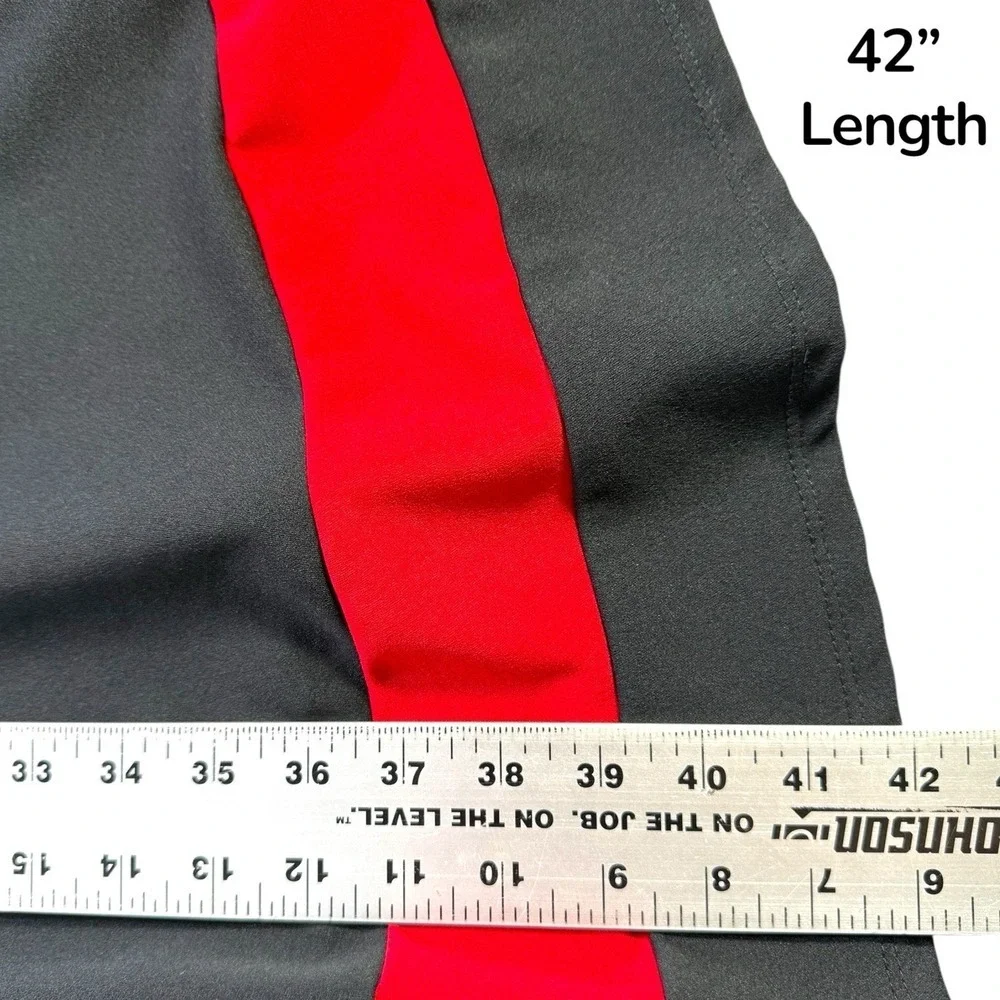 SHEIN Curve Black Red Fit & Flare Business Causal Maxi Dress Stretch Size 1XL